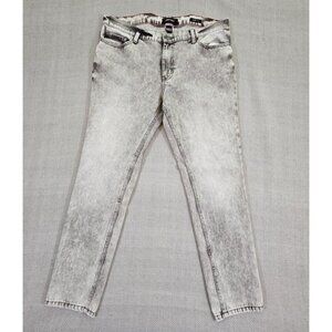 Refuel Jeans Men's W40 32L 40x32 Gray Tapered Leg Acid Washed Retro Streetwear